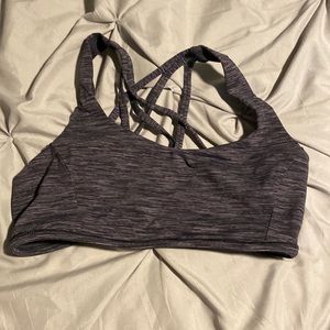 Gently used size 8 Lululemon stripe print sports bra, size 8